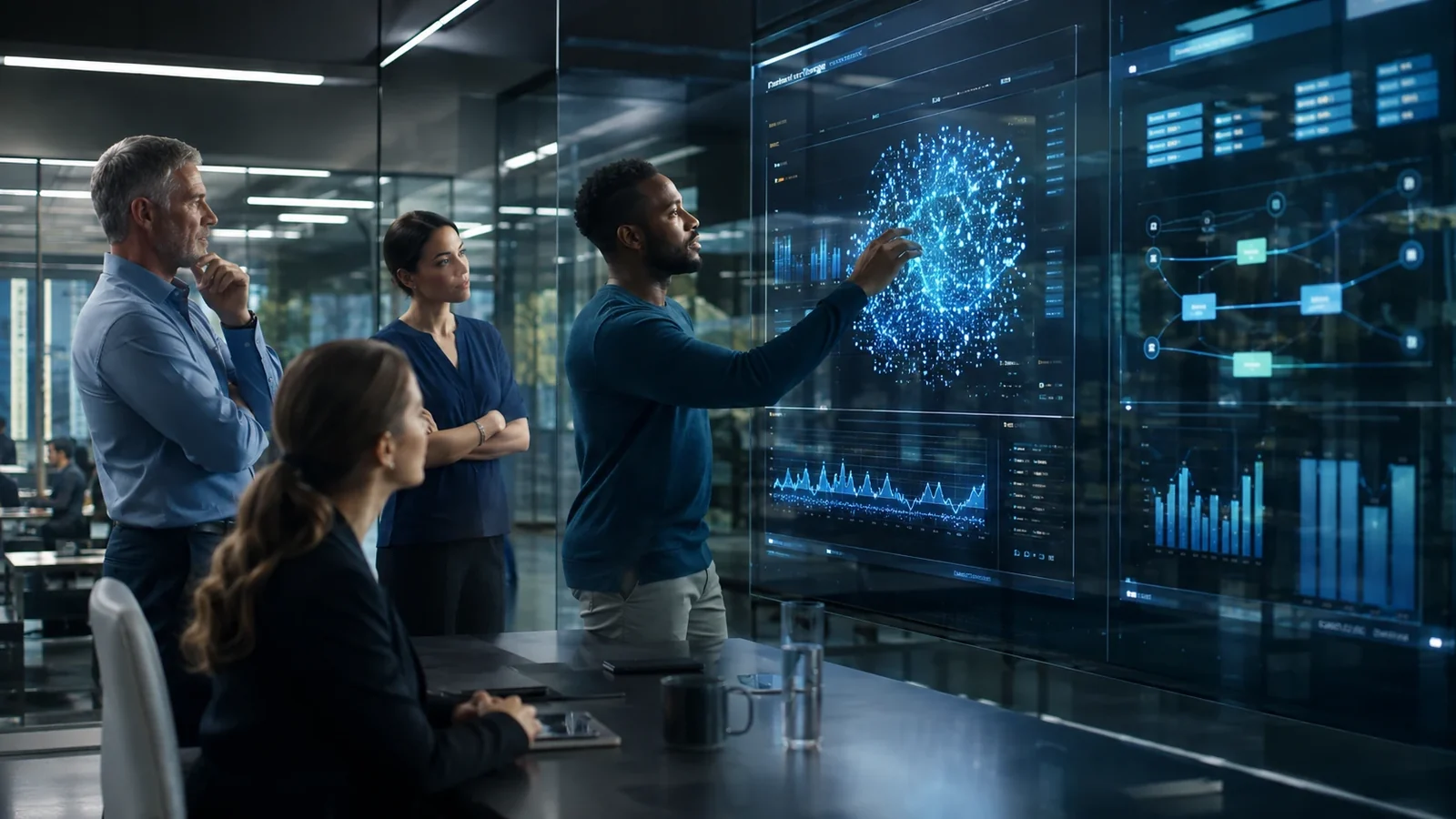 Illustrative business analytics dashboard
