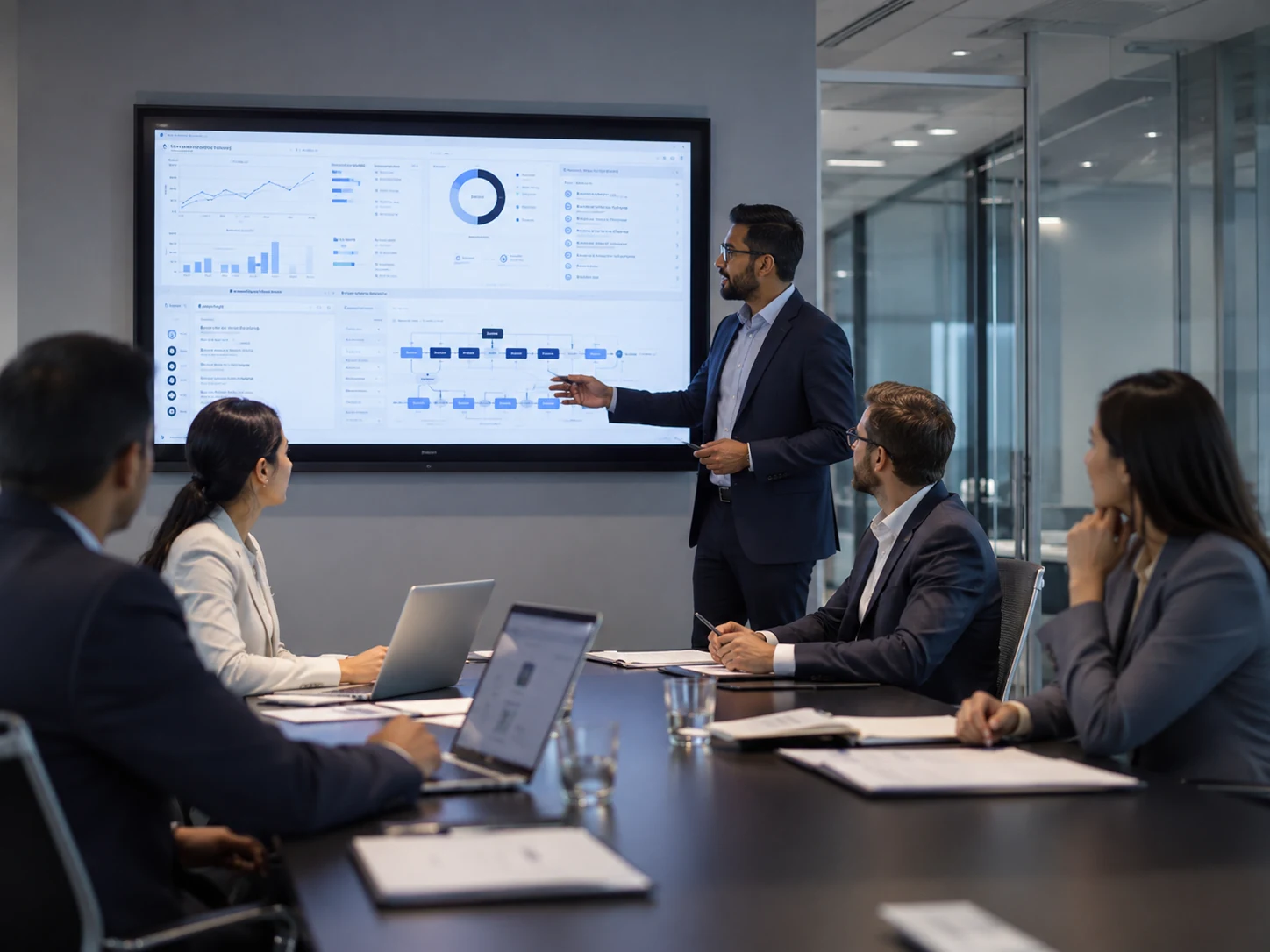 SAP consulting workshop in a modern boardroom