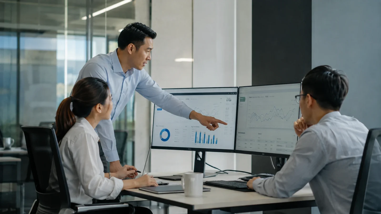 Illustrative analytics dashboard for finance and operations