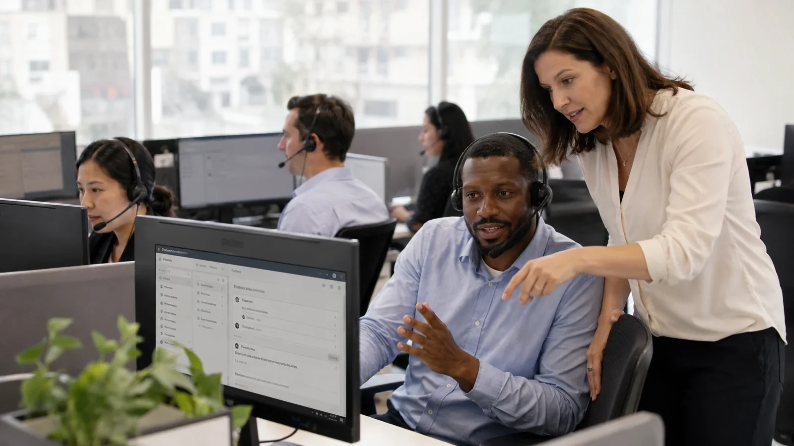 Illustrative enterprise AI and knowledge workspace