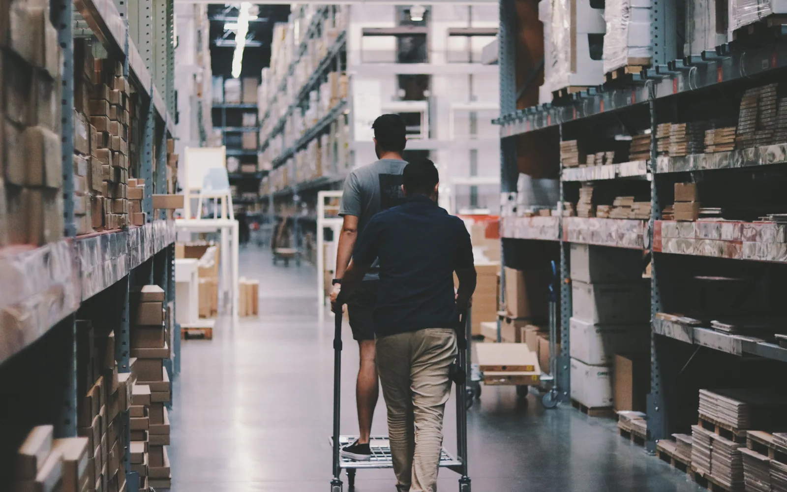 Retail environment with products and customer space